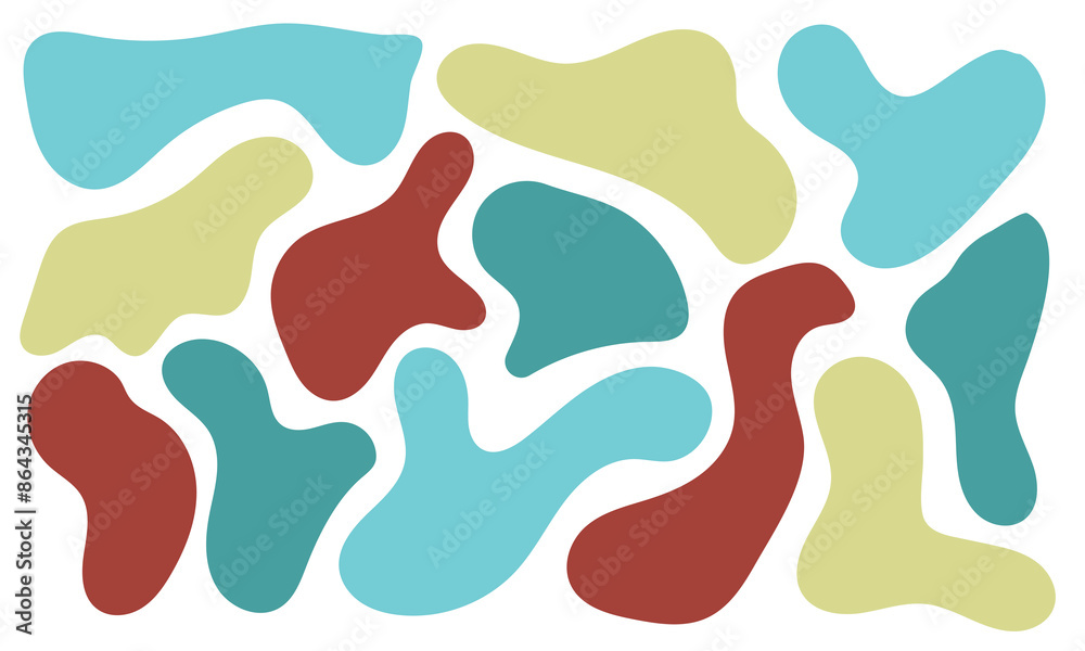 Organic blob shapes. Irregular forms. Asymmetrical flowing liquid circles. Smooth silhouette stones. Collection of isolated vector elements on white background in eps 10. Organic blob shapes. Irregular forms. Asymmetrical flowing liquid circles. Smooth silhouette stones. Collection of isolated vector elements on white background in eps 10.
