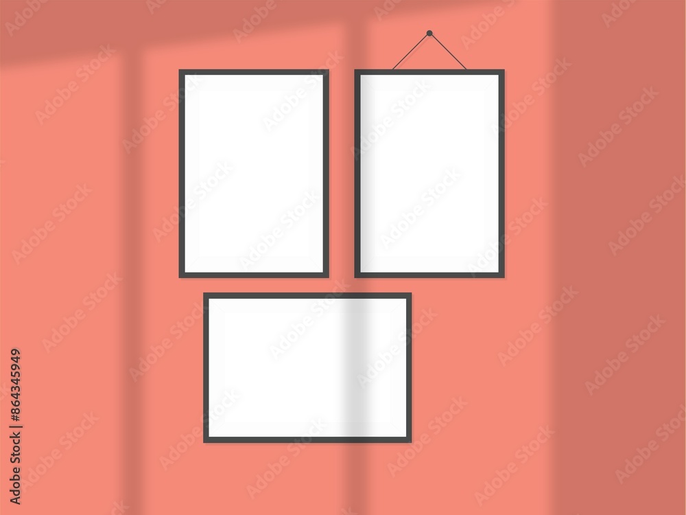 Frames mockup, Blank , wall concept of proposal and design phase of a product background Frames mockup, Blank , wall concept of proposal and design phase of a product background