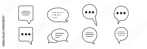 Chat vector icon. Talk bubble speech icon. Blank empty bubbles vector design elements.