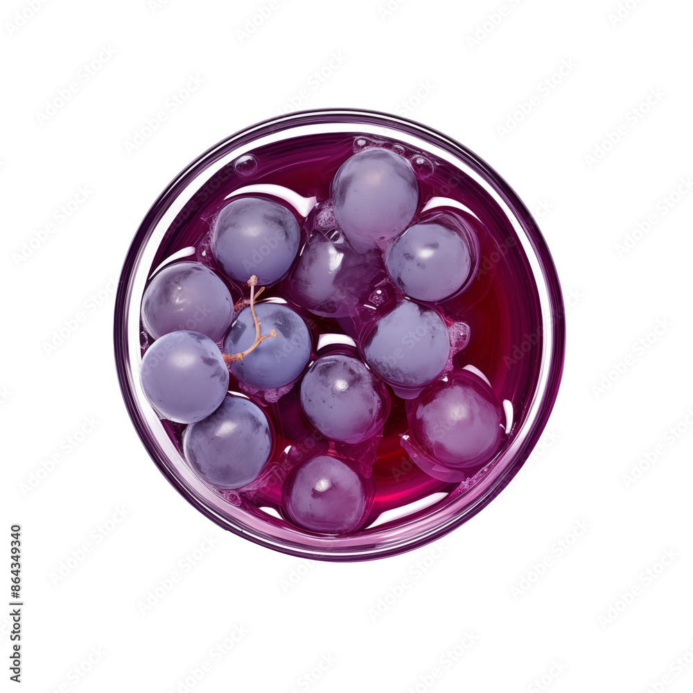 Fototapeta premium Fresh grape Juice on Transparent PNG