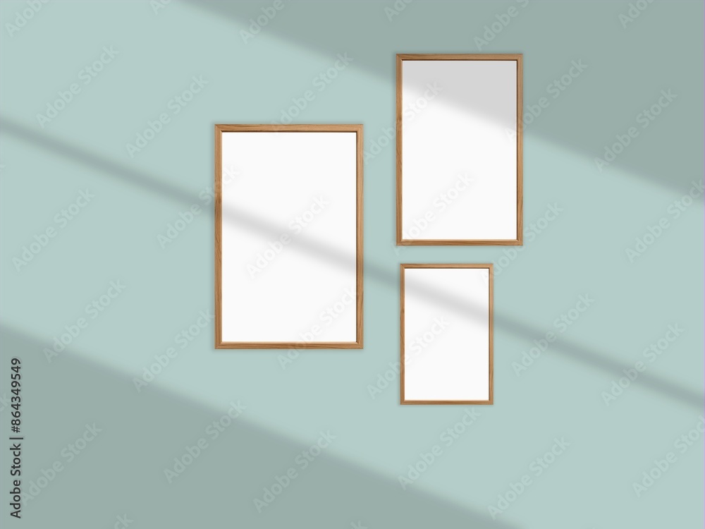 Empty photo frameworks against the wall Empty photo frameworks against the wall