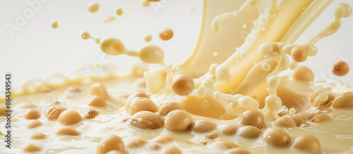concept healthy soy milk 