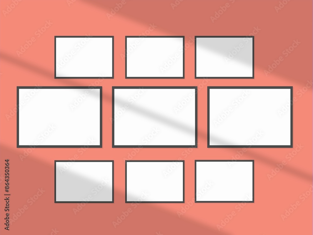 Picture frame hanging on a minimal wall Picture frame hanging on a minimal wall