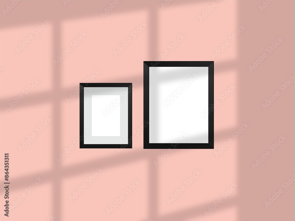frame for paintings or photographs on zest background, minimalist gallery style frame for paintings or photographs on zest background, minimalist gallery style