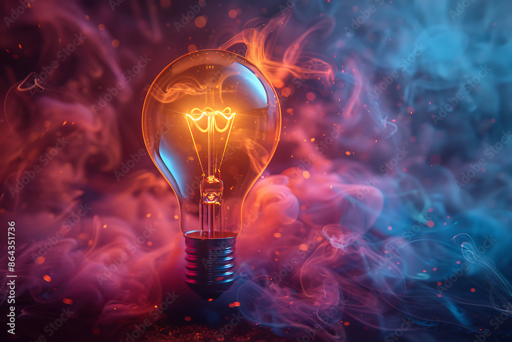 light bulb with galaxy background light bulb with galaxy background