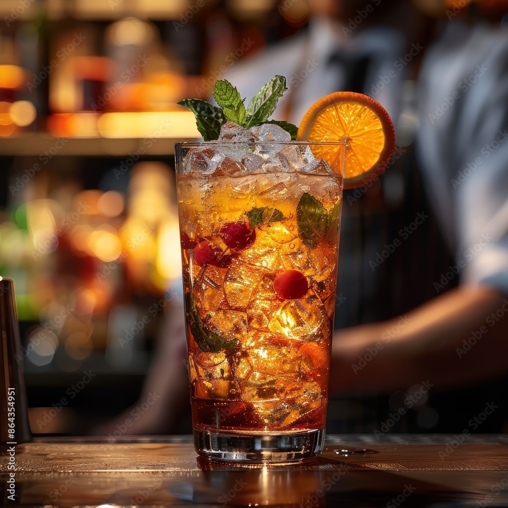 cocktail with ice and lime cocktail with ice and lime