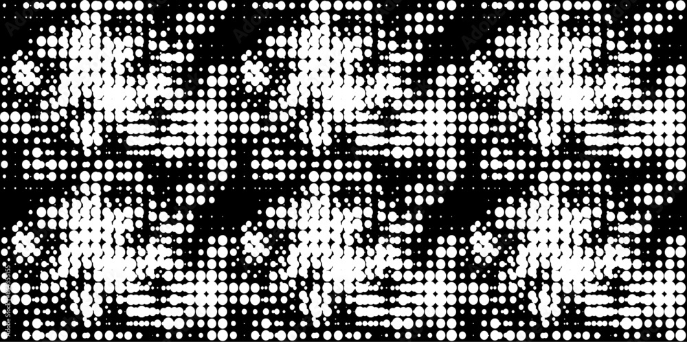 Hollow dotted seamless pattern of overlapping coteries. Transparent background. Vector. Hollow dotted seamless pattern of overlapping coteries. Transparent background. Vector.