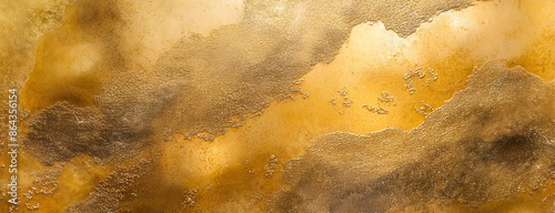 Obraz na płótnie A textured abstract gold background with various shades and patterns creating a metallic, shiny surface. w salonie