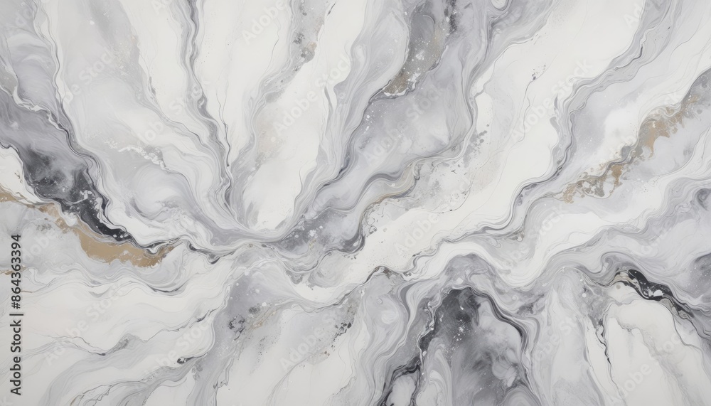 Fototapeta premium Crisp white and grey abstract marble texture, organic marble-influenced surface texture