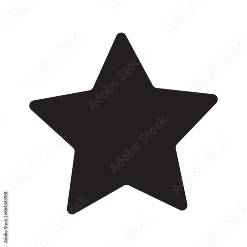 star- Vector icon on white background. Black star - vector Illustration.
