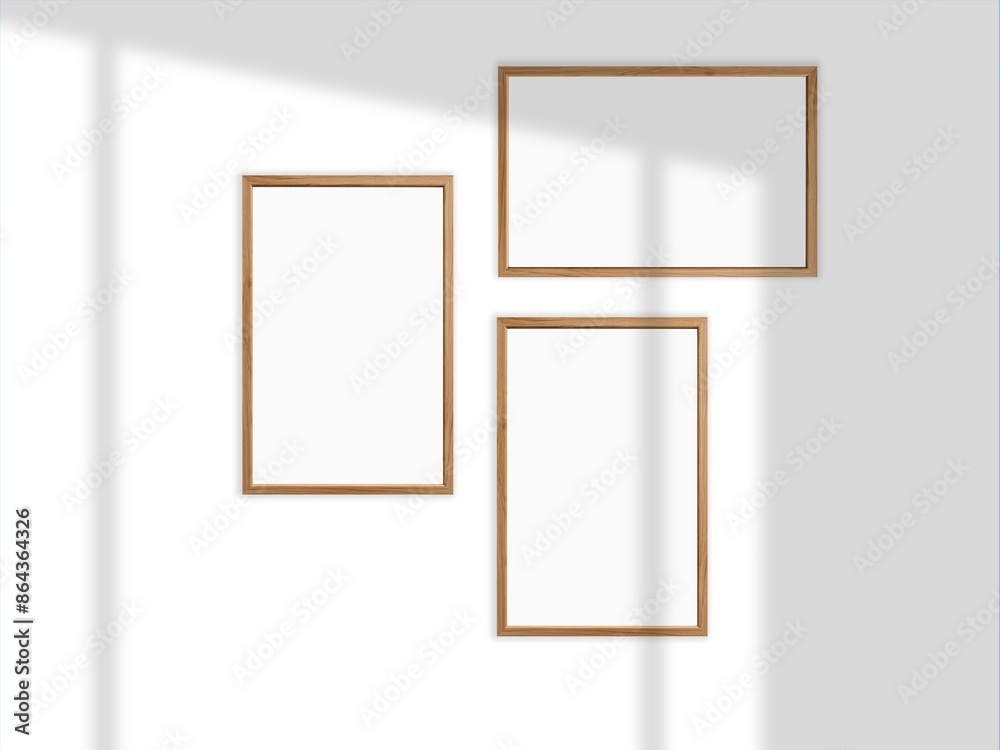 Frame mockup on the wall Frame mockup on the wall