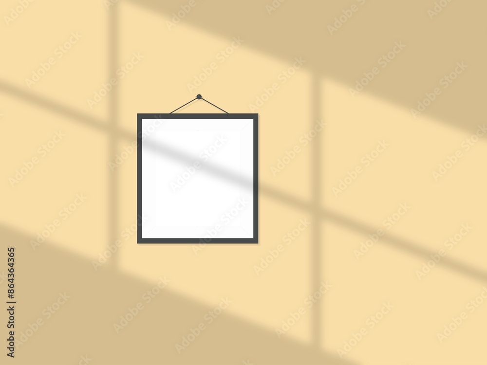 Frame mockup on the wall Frame mockup on the wall
