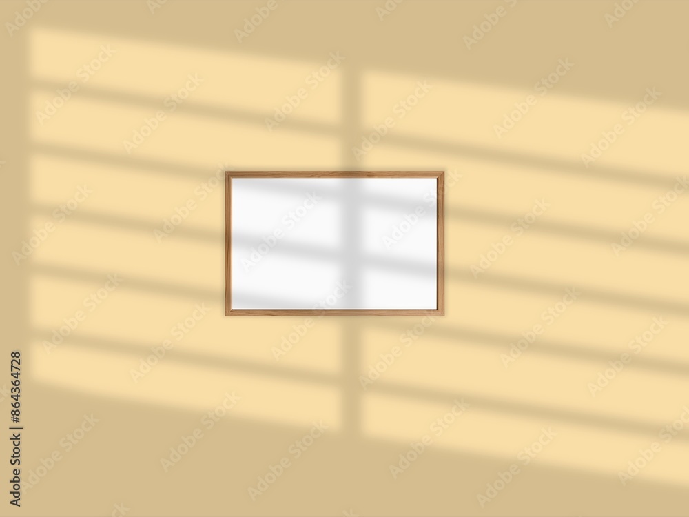 Frame mockup on the wall Frame mockup on the wall
