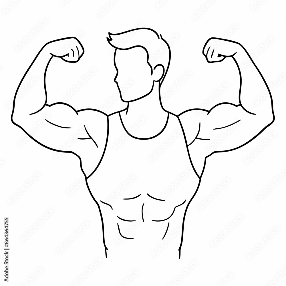 a continuous line drawing of a man showing his arm vector outline in a one-line art style (29) a continuous line drawing of a man showing his arm vector outline in a one-line art style (29)