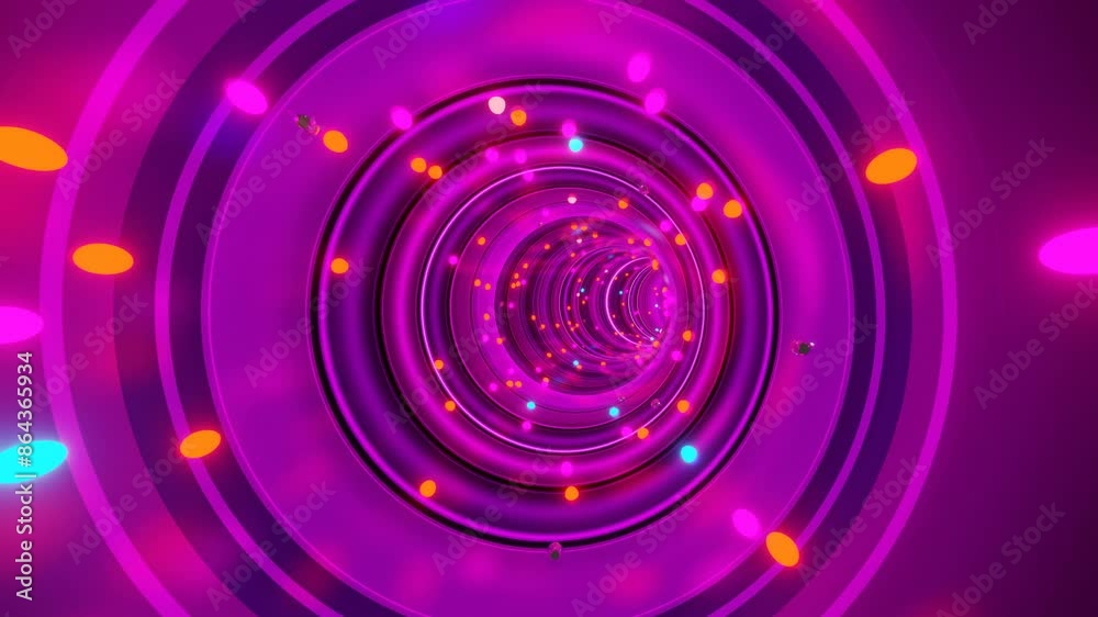 Abstract illustration colorful neon visual dynamic Loop Background of endless cylindrical tunnel Abstract illustration colorful neon visual dynamic Loop Background of endless cylindrical tunnel