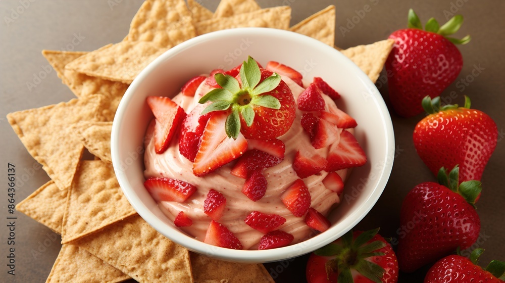 bowl of strawberry smoothie bowl of strawberry smoothie