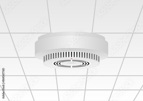 Smoke Detector and Fire Alarm. Smoke Alarm. Vector Illustration. 