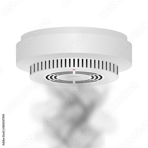 Smoke Detector and Fire Alarm. Smoke Alarm. Vector Illustration. 