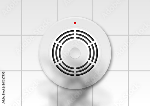 Smoke Detector and Fire Alarm. Smoke Alarm. Vector Illustration. 