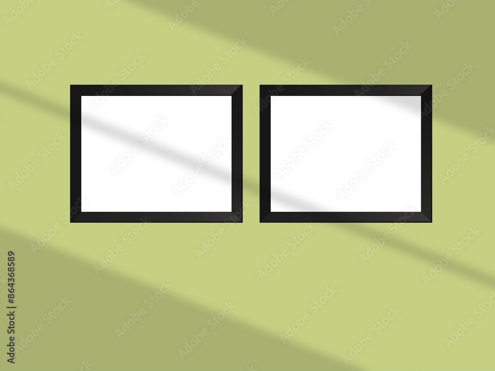 Beige wall with picture frames Beige wall with picture frames