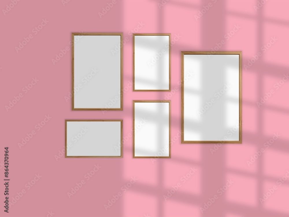 Minimal picture poster frame mockup on the wall Minimal picture poster frame mockup on the wall