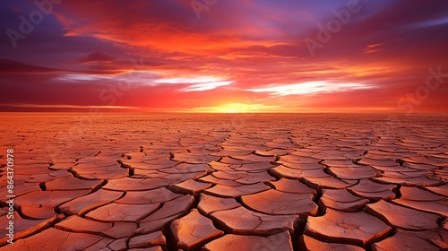cracked earth in the desert