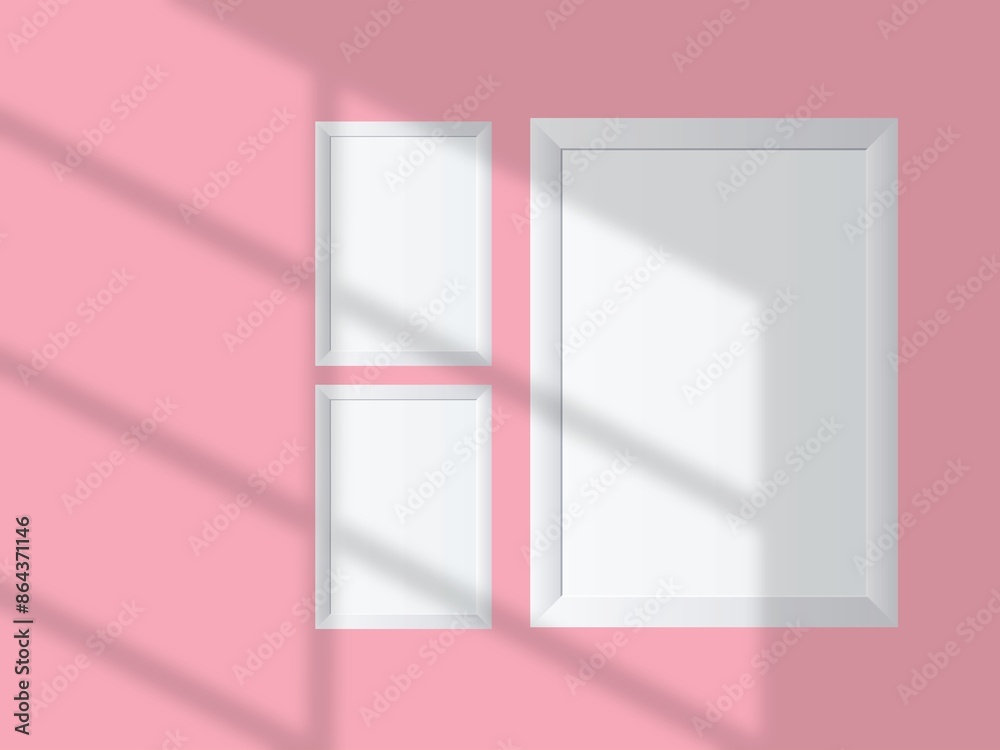 Minimal picture poster frame mockup on the wall Minimal picture poster frame mockup on the wall
