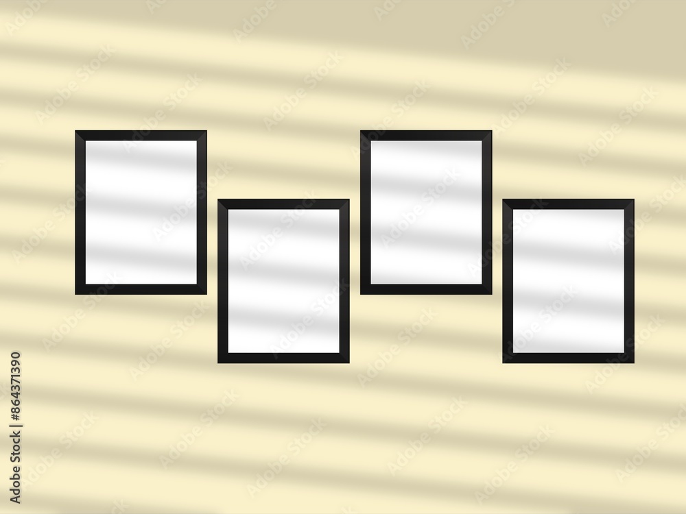 Minimal picture poster frame mockup on the wall Minimal picture poster frame mockup on the wall