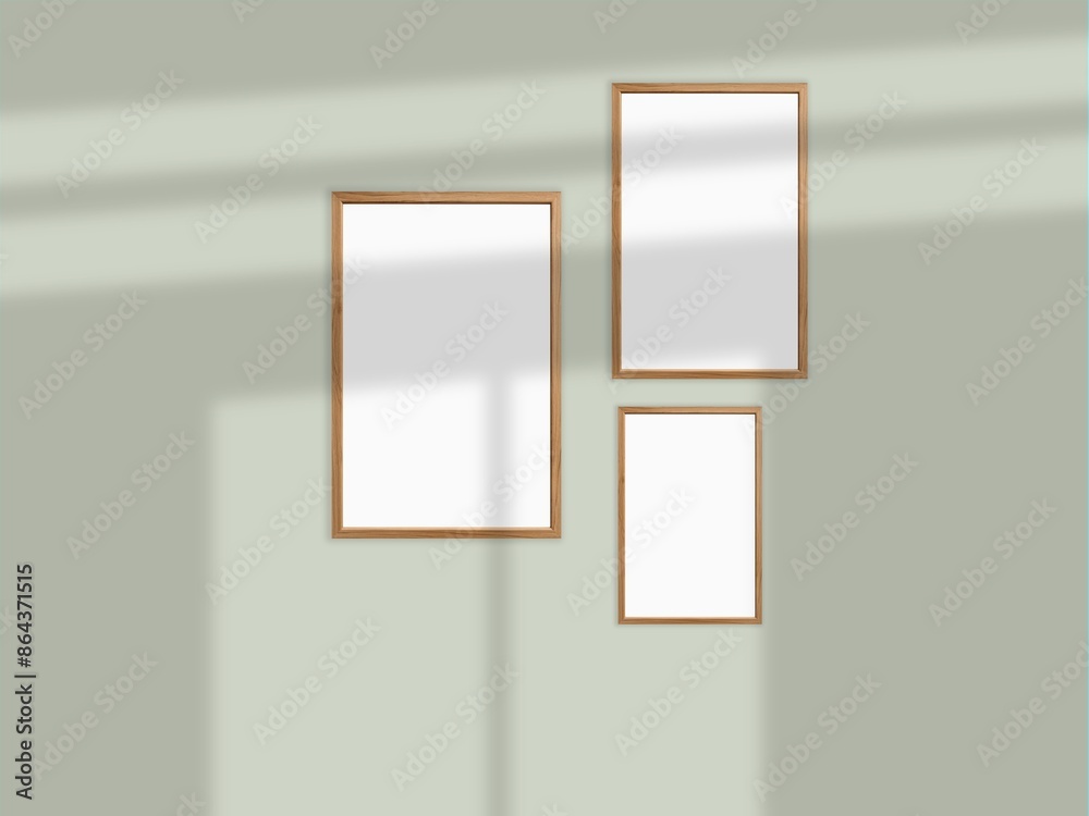 Minimal picture poster frame mockup on the wall