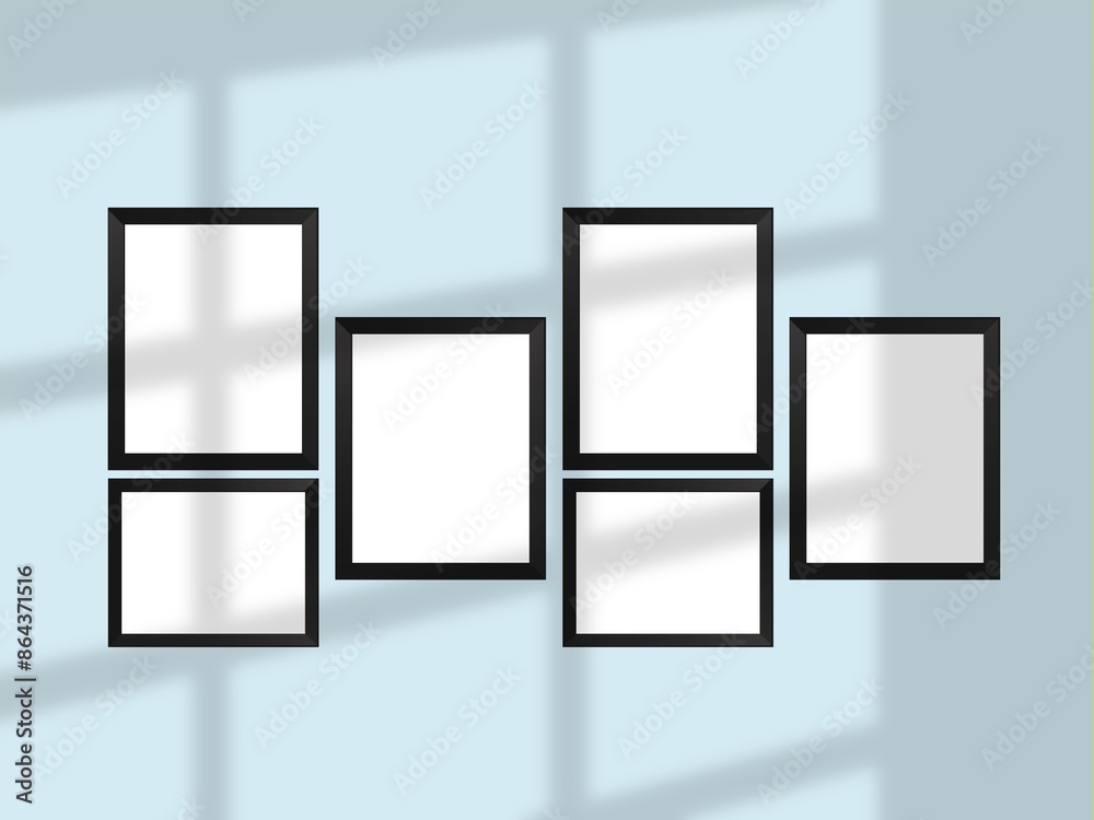 Minimal picture poster frame mockup on the wall Minimal picture poster frame mockup on the wall