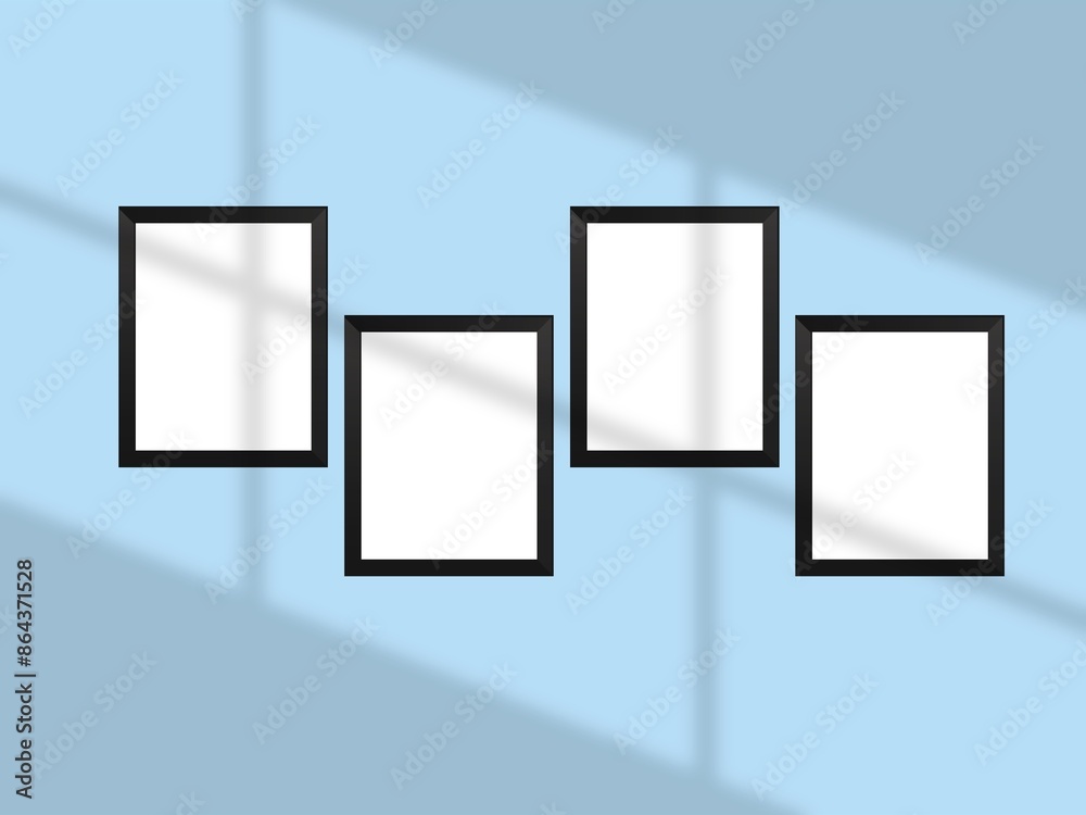 Minimal picture poster frame mockup on the wall Minimal picture poster frame mockup on the wall