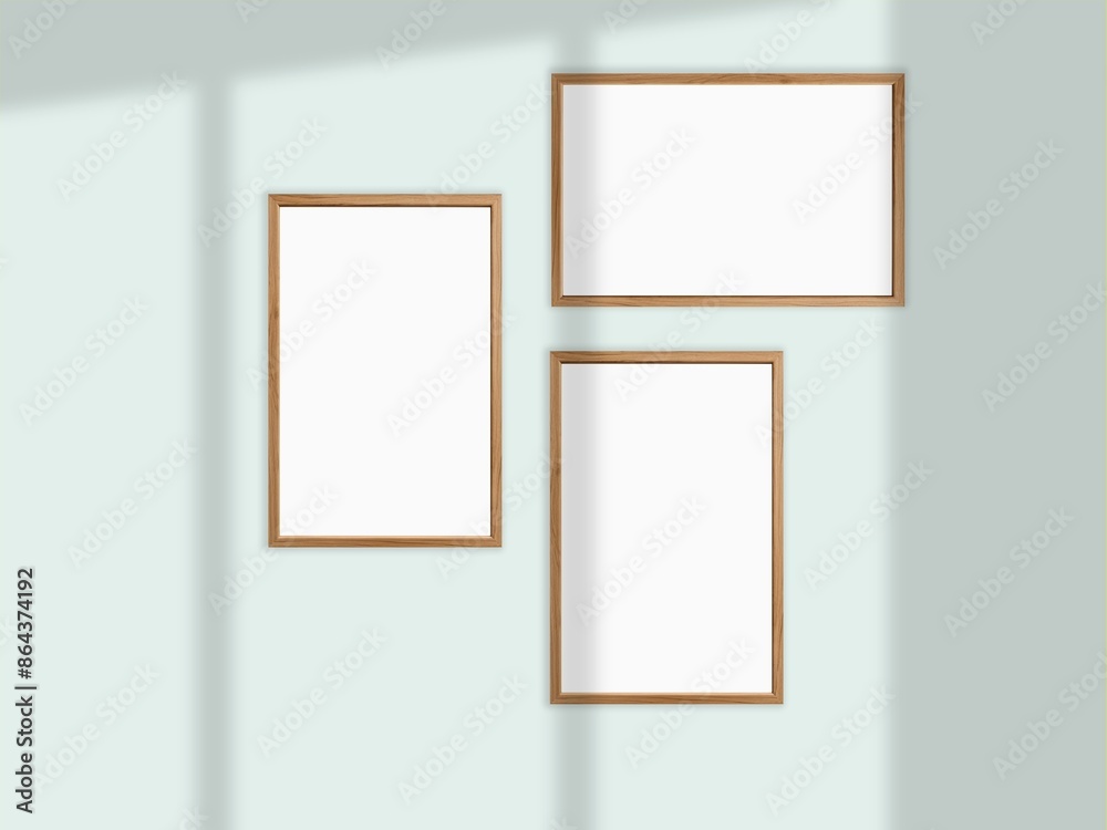 Frame with space for text or image mockup on wall in a room wall Frame with space for text or image mockup on wall in a room wall