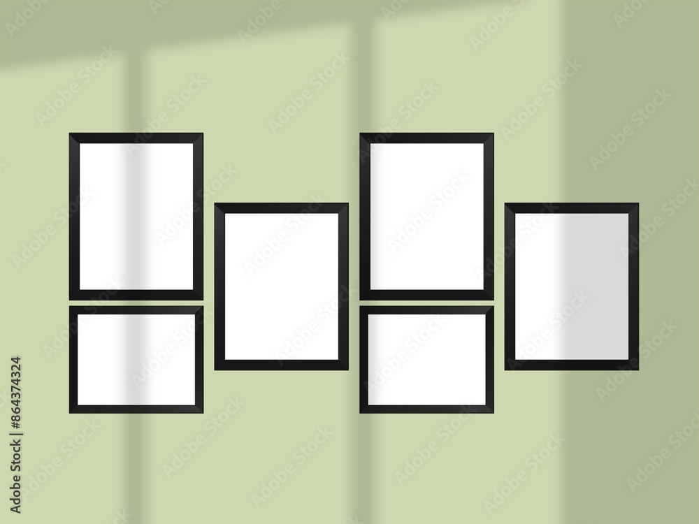 Frame with space for text or image mockup on wall in a room wall Frame with space for text or image mockup on wall in a room wall