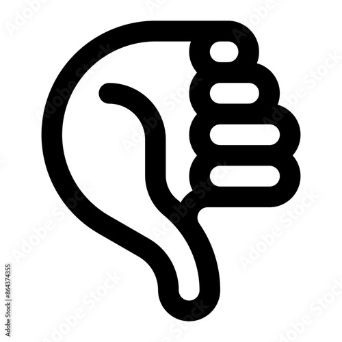 Dislike. Editable stroke vector icon.