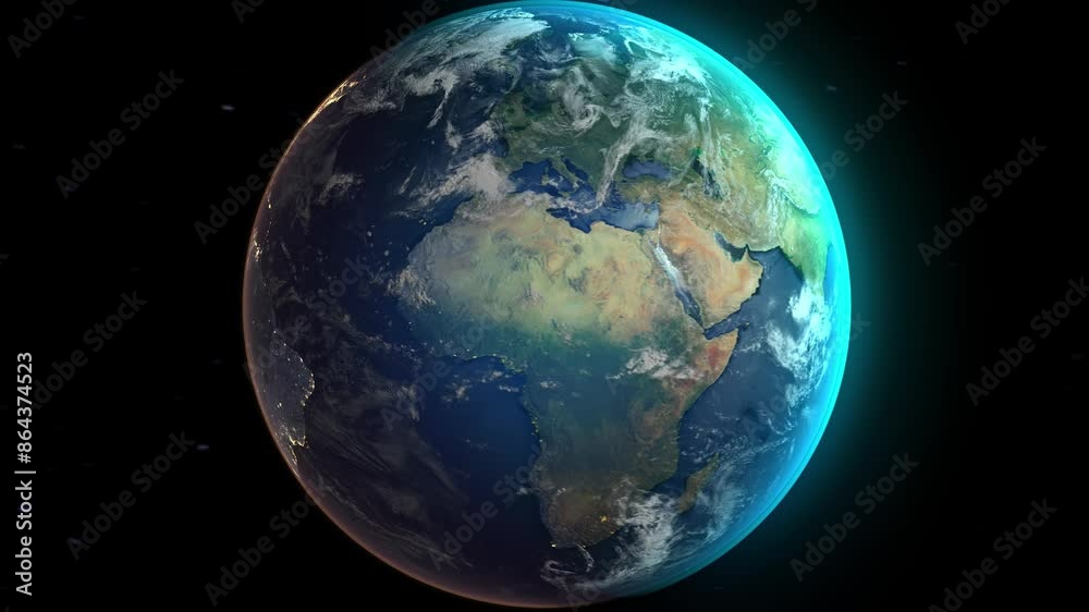 Realistic Earth Zoom to Countries from Space and Orbit Mexico Version 4K 60 FPS