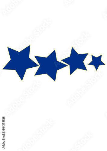 Blue shiny stars, Bright stars collection, unique stars set, Dynamic stars vector,stars in a row,Top trending stars vector,Stars on sky,Four stars in line,