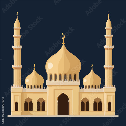 Islamic traditional mosque or vector illustration. photo