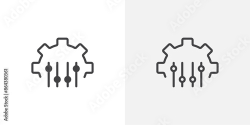 Mass customization icon symbol collection on white background.