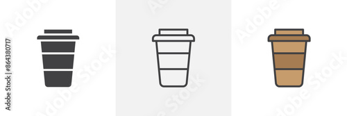 Togo Cup icon symbol collection on white background.