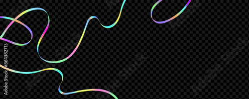 Abstract  holographic wave.Flow iridescent fluid.Dynamic spectrum ribbon.
