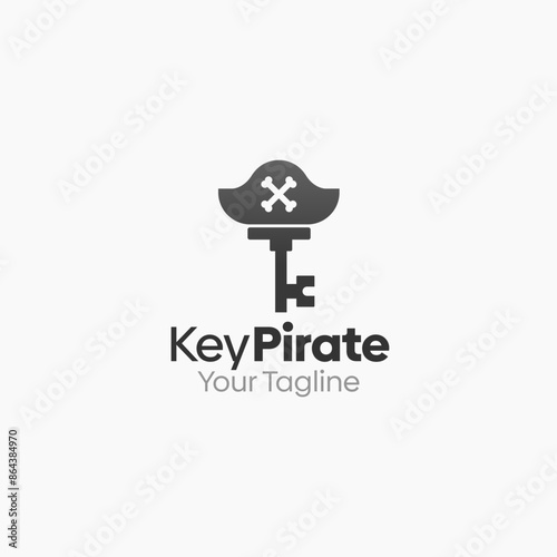 Key Pirate Logo Vector Template Design. Good for Business, Start up, Agency, and Organization