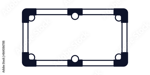 Snooker table icon vector. Snooker pool icon