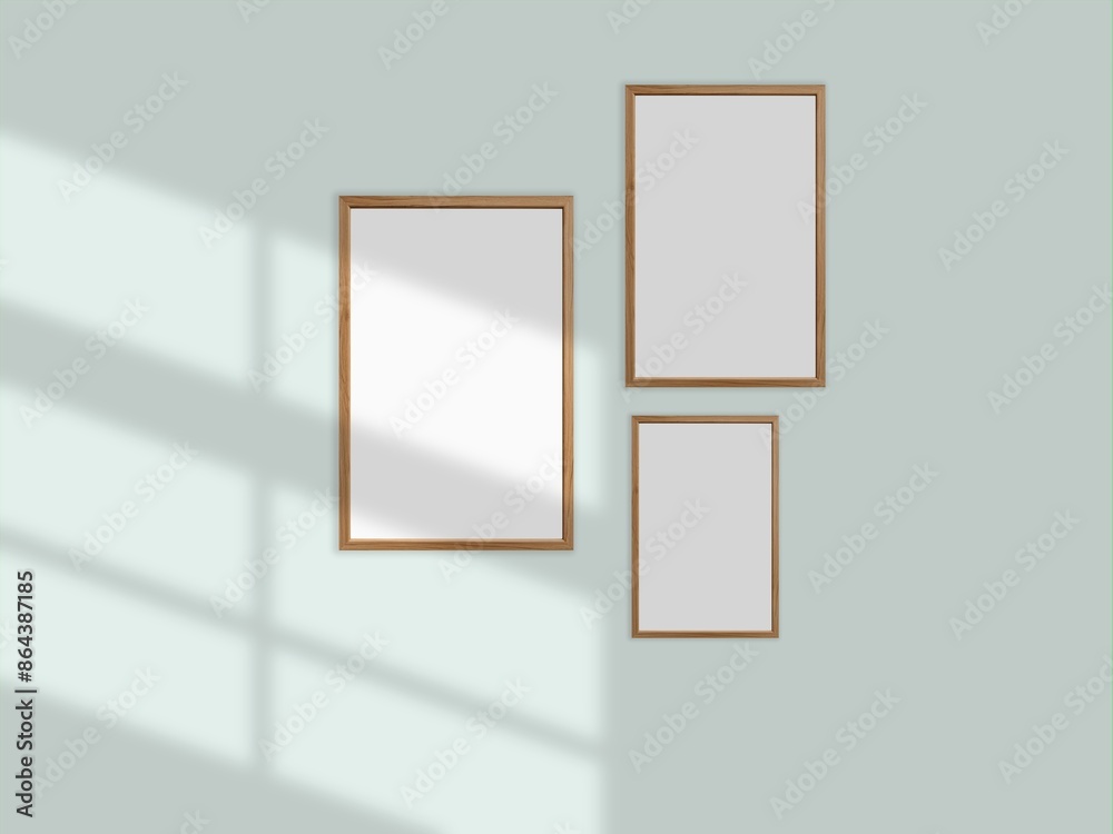 Simple picture photo poster frame mockup on wall Simple picture photo poster frame mockup on wall