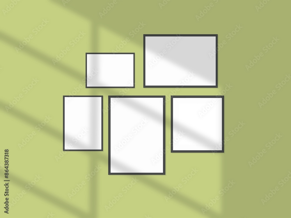 Simple picture photo poster frame mockup on wall Simple picture photo poster frame mockup on wall