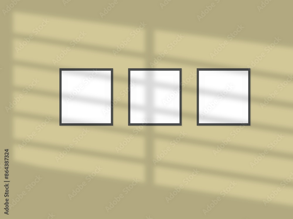 Simple picture photo poster frame mockup on wall Simple picture photo poster frame mockup on wall