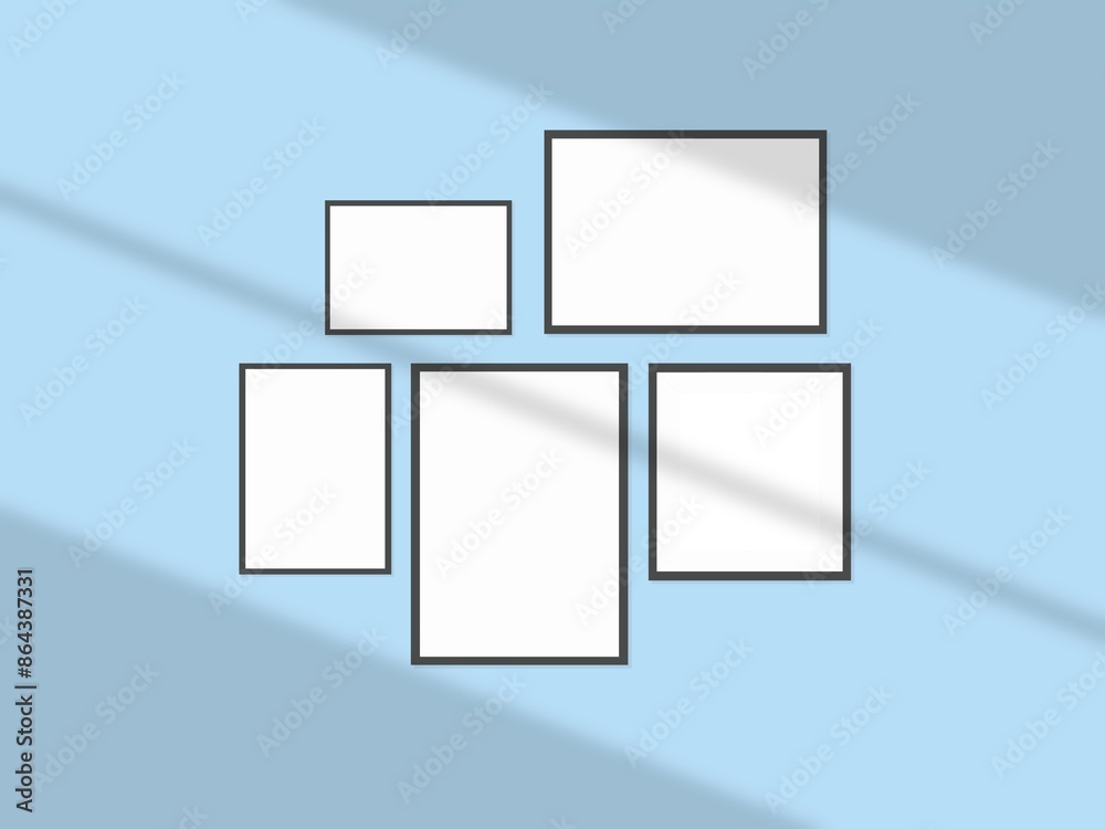 Simple picture photo poster frame mockup on wall Simple picture photo poster frame mockup on wall