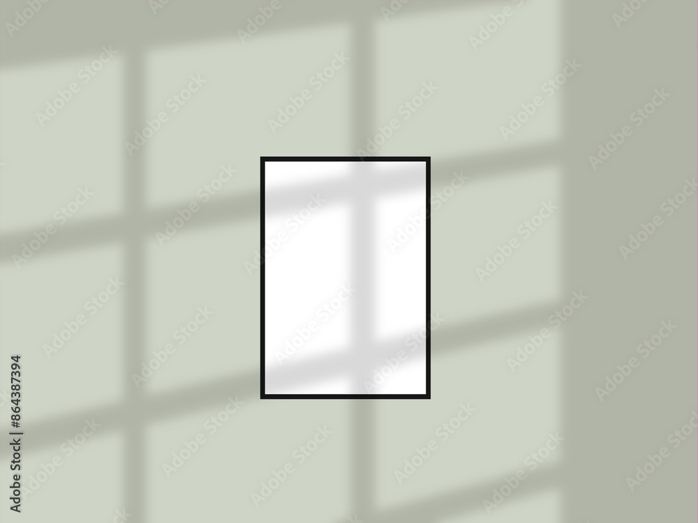 Simple picture photo poster frame mockup on wall Simple picture photo poster frame mockup on wall
