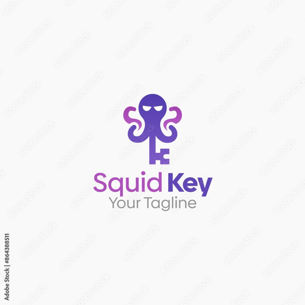 Squid Key Logo Vector Template Design. Good for Business, Start up, Agency, and Organization Squid Key Logo Vector Template Design. Good for Business, Start up, Agency, and Organization