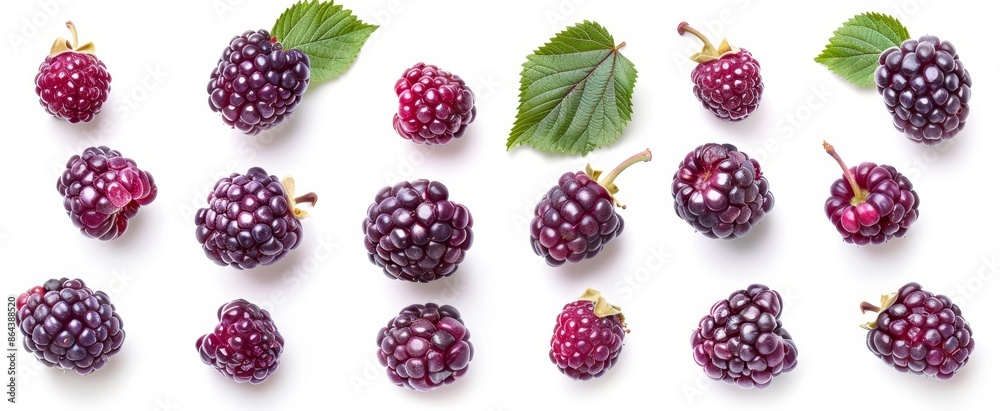 mulberry fruit are in neat rows and top view mulberry fruit are in neat rows and top view