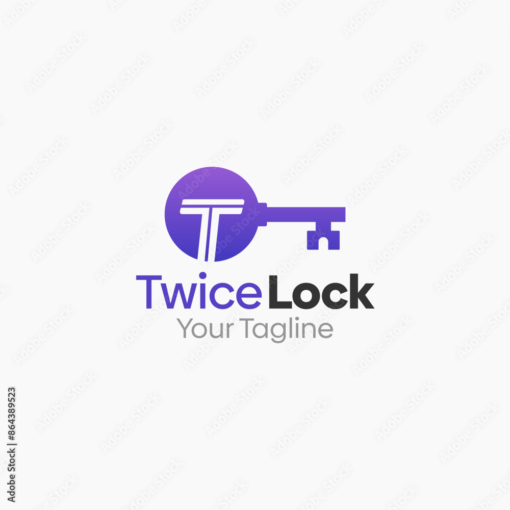 Twice Lock Logo Vector Template Design. Good for Business, Start up, Agency, and Organization Twice Lock Logo Vector Template Design. Good for Business, Start up, Agency, and Organization
